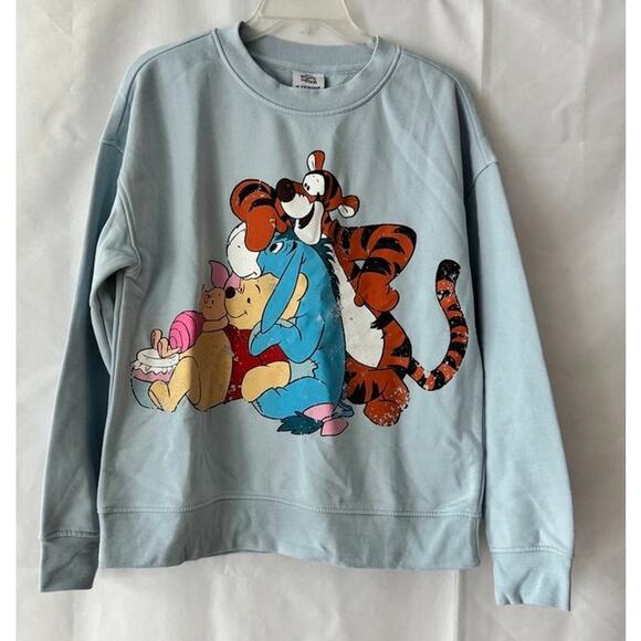 Winnie the Pooh Light Blue Crewneck Sweatshirt Size Small - Picture 10 of 14
